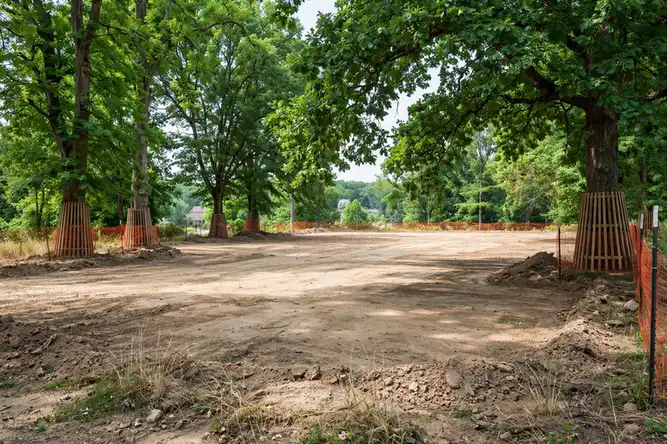 Land Clearing — equipment and crew at work