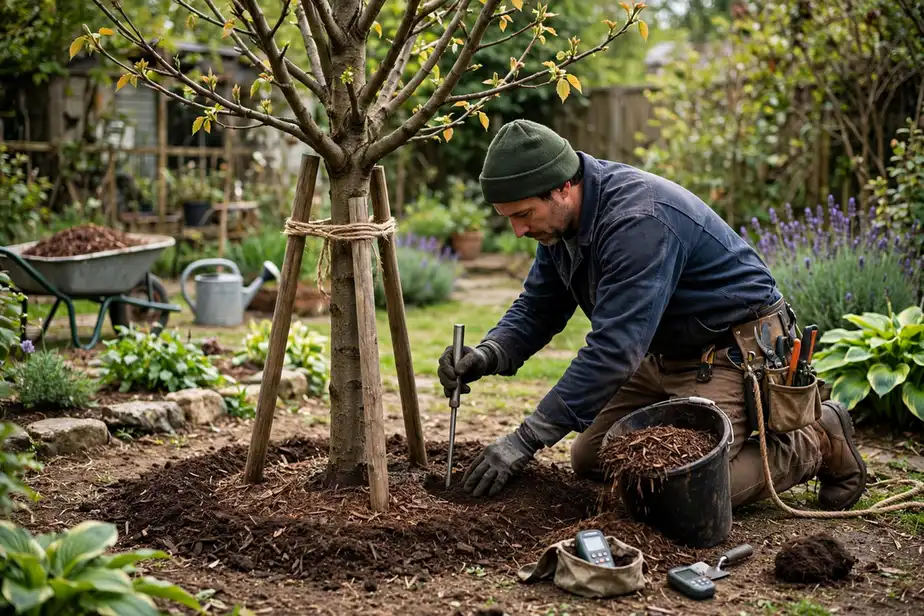 Tree Health & Disease Care — equipment and crew at work